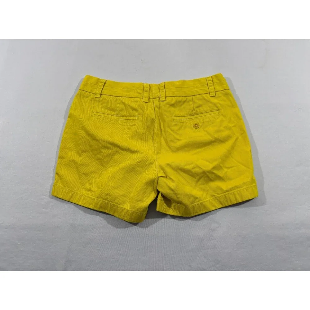 J. Crew Chino Broken In Shorts Womens Yellow 4.5